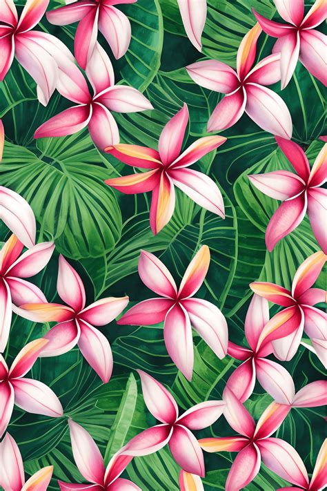 Tropical Plumeria Flowers · Creative Fabrica