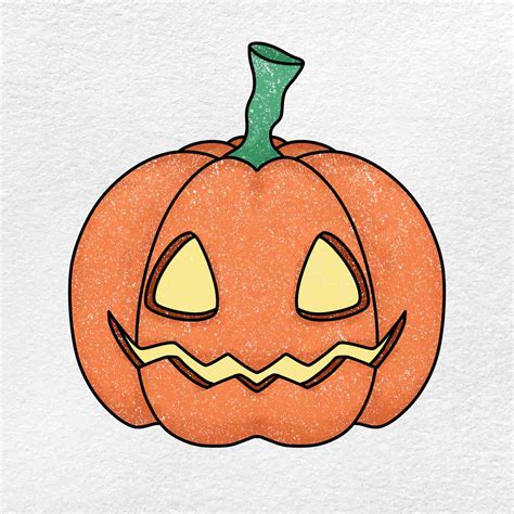 How to Draw a Halloween Pumpkin - HelloArtsy