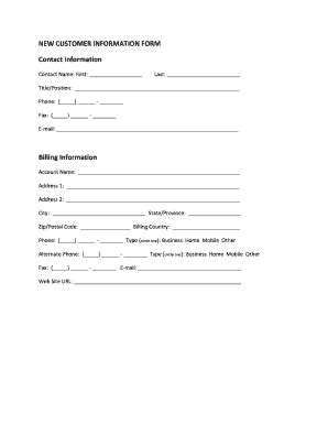 Contact Information Form - Fill and Sign Printable Template Online