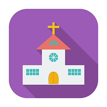 Church Single Flat Icon Clip Art Rural Set Vector, Clip Art, Rural, Set PNG and Vector with ...