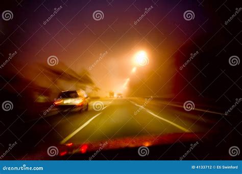 Night driving stock photo. Image of lines, blurred, care - 4133712