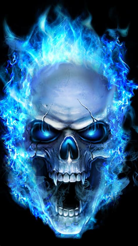 Blue flame skull | Череп, Рисунки черепов, Рисунки черепа