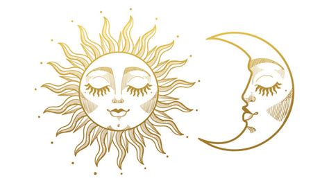 Sun And Moon Together Drawings