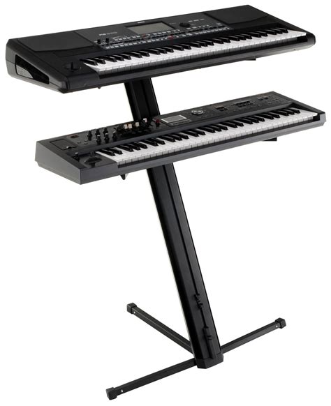 Classic Cantabile KS-100 Double Keyboard Stand, Black