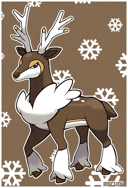 PKMN: Sawsbuck Winter Form by AsrunXI on DeviantArt