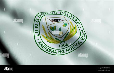 3D Illustration of a waving Philippines city flag of Palayan Stock ...