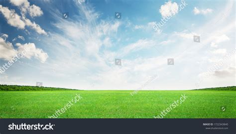 Green Grass Field Blue Sky Summer Stock Photo 1722343840 | Shutterstock