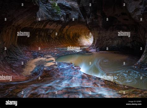 The Subway Slot Canyon in Zion National Park Stock Photo - Alamy