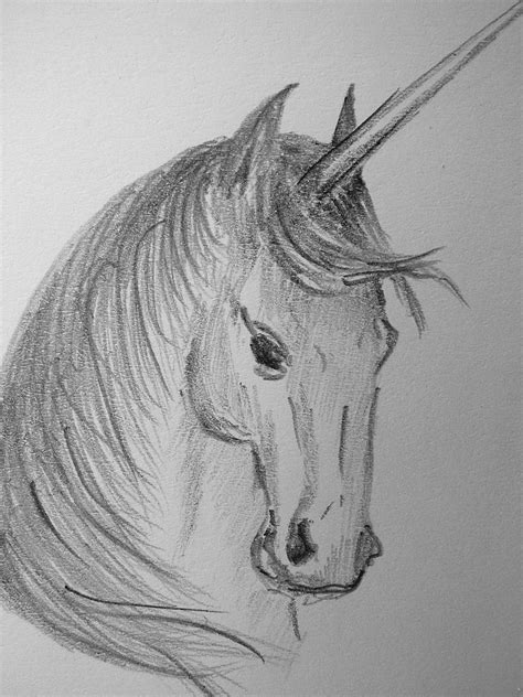 Unicorn sketch | Pencil on my sketch pad. 6 x 9 cm. Tiny, bu… | Flickr