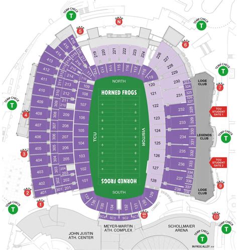 Amon G. Carter Stadium Seating Plan - Seating plans of Sport arenas ...