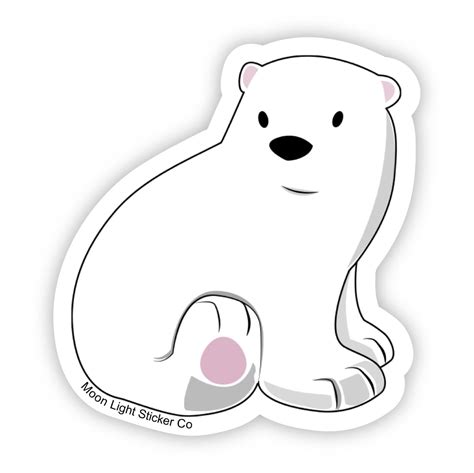 Polar Bear Sticker – Moon Light Sticker Co.