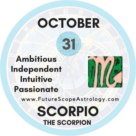 October 31 Zodiac (Scorpio) Birthday Personality, Birthstone ...