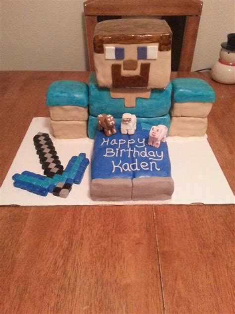 Mine craft Steve cake Happy Birthday, Birthday Party, Minecraft Cake ...