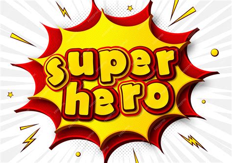 Premium Vector | Comic poster with word superhero in pop art style