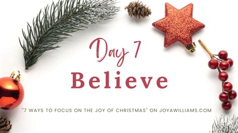 The Joy of Christmas: Day 7, Believe - Joy to the Soul