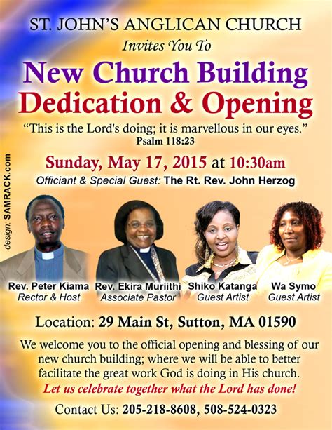 Church Dedication Invitation Letter