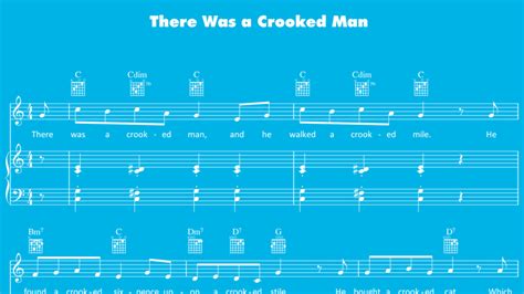 There Was a Crooked Man - Sheet Music - Mother Goose Club