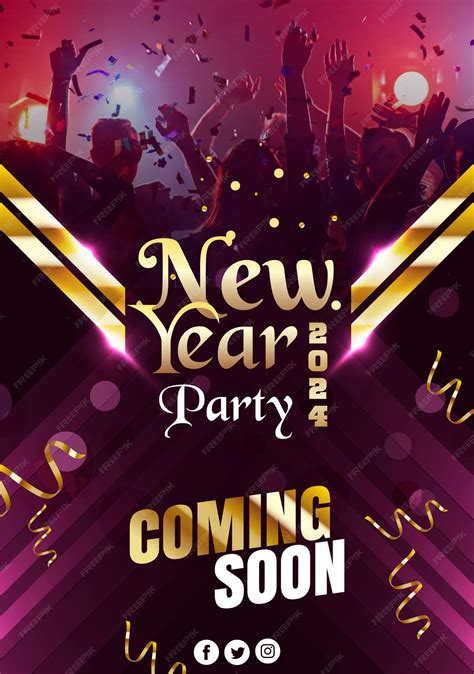 New Year 2024 Party Design | Premium AI-generated vector