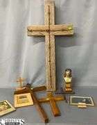 Religious Items and Wooden Crosses Tallest is 32"x16" - Christys