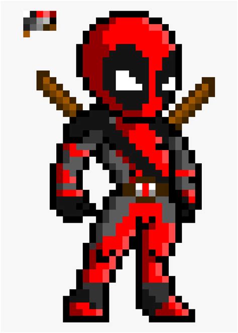 Minecraft Deadpool Pixel Art Grid - Pixel Art Grid Gallery