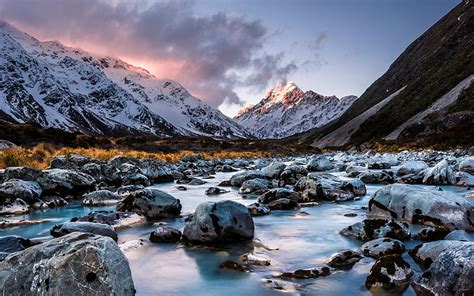 HD wallpaper: New Zealand South Island Travel Scenery Wallpaper, cold ...