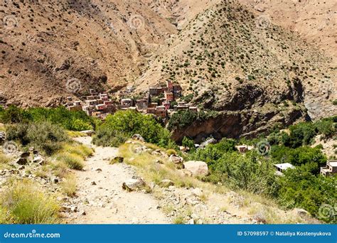 A Moroccan Village in the Mountain Stock Image - Image of rural, nature: 57098597