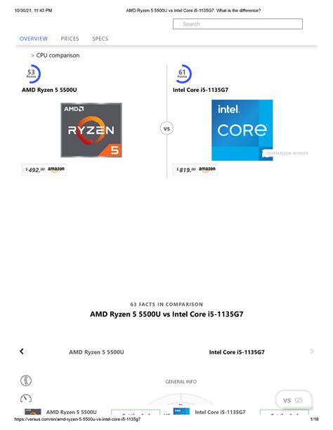 AMD Ryzen 5 5500U vs Intel Core i5-1135G7 What is the difference - CPU ...