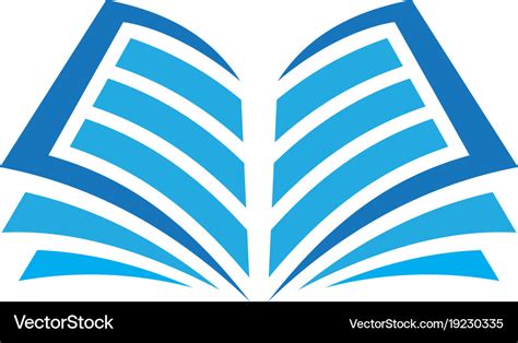 Open book logo education Royalty Free Vector Image