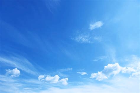 Blue Sky With Scattered Clouds Stock Photo - Download Image Now - iStock