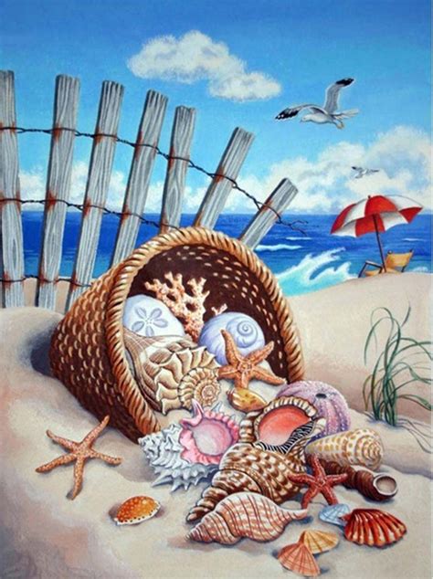 Shell Beach 5D Diamond Painting - 5diamondpainting.com – Five Diamond ...