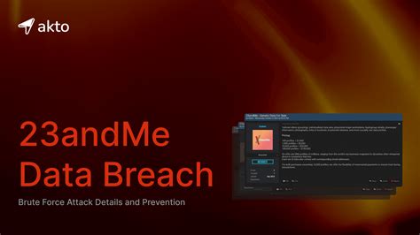 23andMe Data Breach: Brute Force Attack Details and Prevention