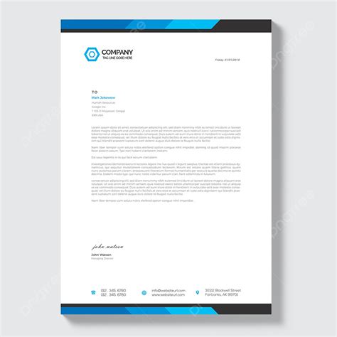 Business Letterhead Stationery Template Download on Pngtree