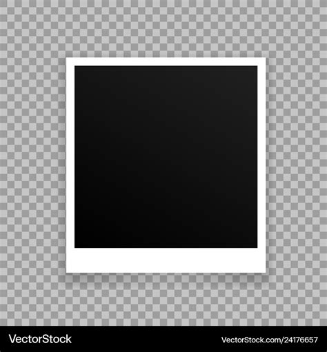 Photo frame mockup design white border Royalty Free Vector