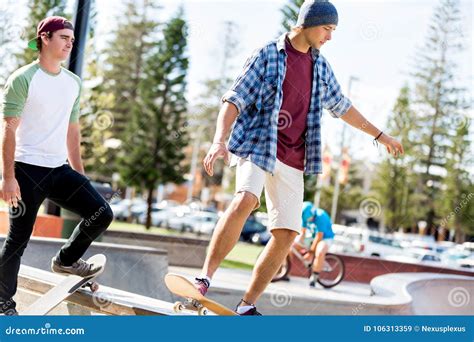 Teenage Boy Skateboarding Outdoors Stock Image - Image of activity, professional: 106313359