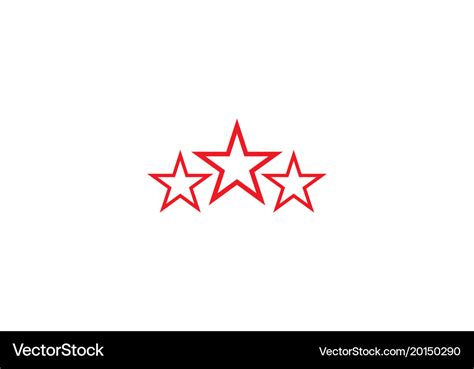 Three star logo Royalty Free Vector Image - VectorStock