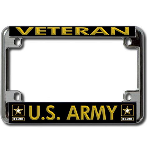 U.S. Army Veteran Chrome Motorcycle License Plate Frame - Walmart.com ...