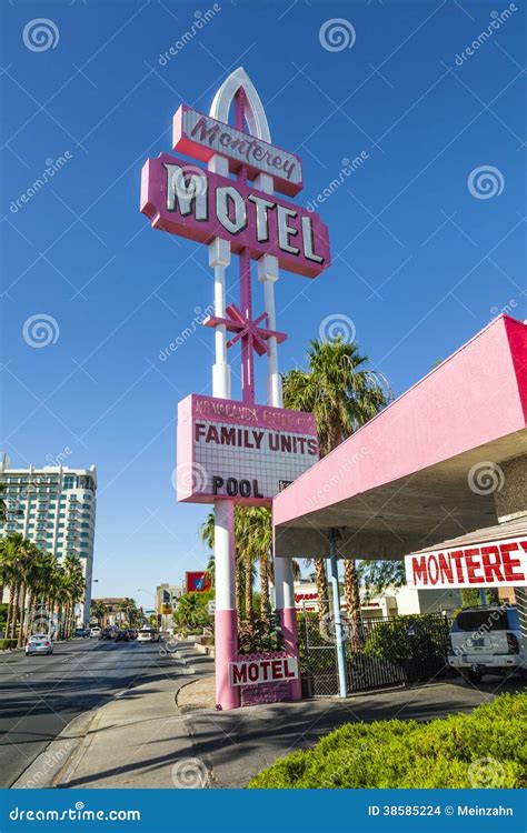 Retro Design Monterey Motel Editorial Stock Image - Image: 38585224