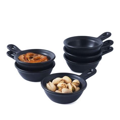 Bruntmor 6pc 1.7 Oz Black Dip Bowls Set - Porcelain Sushi, Sauce, BBQ, Chip & Dip, 1.7 Oz - Kroger