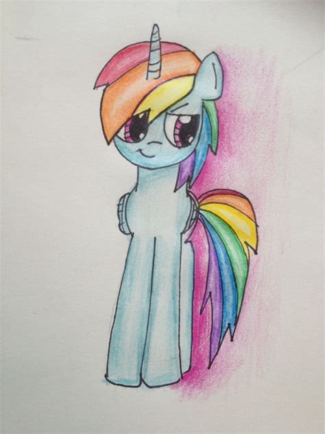 Alicorn Rainbow Dash drawn by the wonderful Ponyfun | Rainbow dash, Artist, Amazing art