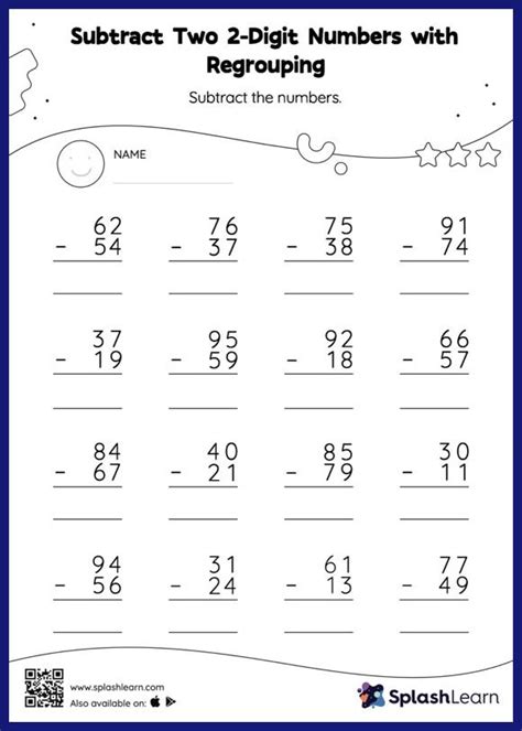 Double Digit Subtraction Practice