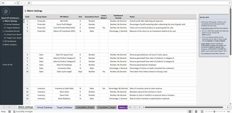 Retail KPI Report Template KPI Metric Report KPI Dashbord Excel ...