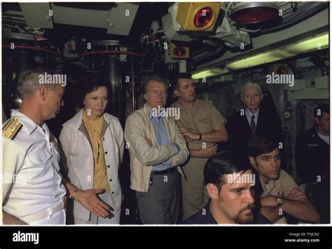 Rosalynn Carter, Jimmy Carter and Admiral Hyman Rickover aboard the ...