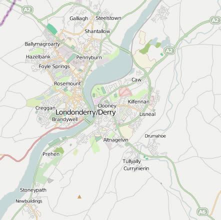 Derry Map - Ireland