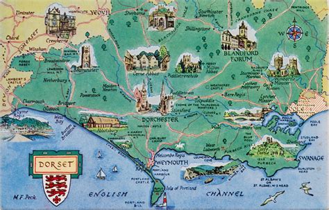 Dorset Antique Maps, Old Maps of Dorset, Vintage Maps of Dorset, UK