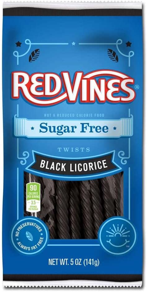 Amazon.com : Sugar Free Black Licorice Candy Twists, Low Calorie Soft ...