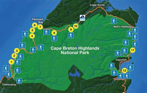 Map of Cabot Trail. The Cabot Trail offers a safe, but spectacular ...