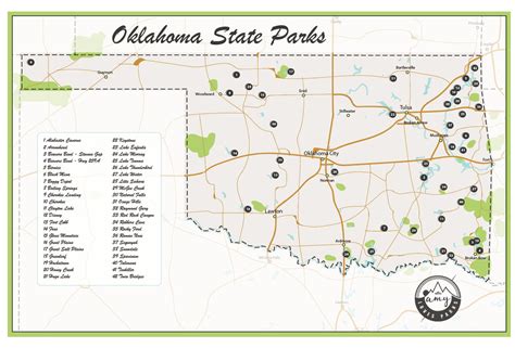 Oklahoma State Parks Map