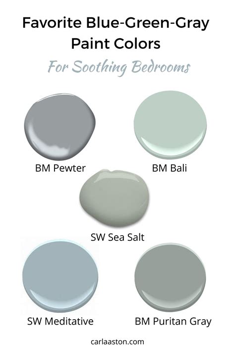 Favorite Blue - Green - Gray Paint Colors Perfect For A Tranquil Bedroom — DESIGNED