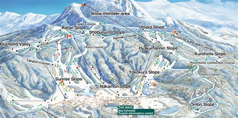 Zao Onsen Trail Map • Piste Map • Panoramic Mountain Map