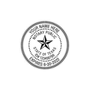 Notary Stamps: Heavy Duty Round Self-Inking Texas Notary Stamp